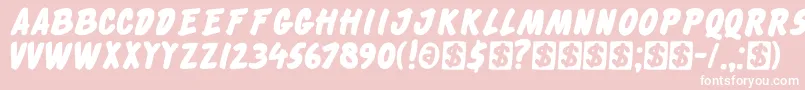 DkCheckout Font – White Fonts on Pink Background