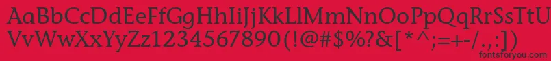 StoneInfItcTtMedium Font – Black Fonts on Red Background