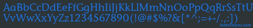 StoneInfItcTtMedium Font – Blue Fonts on Black Background