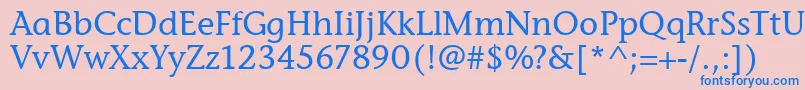 StoneInfItcTtMedium Font – Blue Fonts on Pink Background