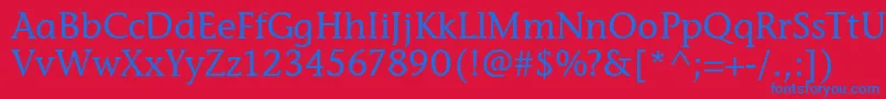 StoneInfItcTtMedium Font – Blue Fonts on Red Background