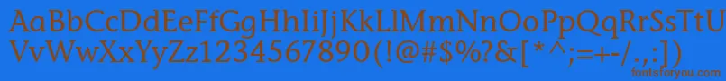 StoneInfItcTtMedium Font – Brown Fonts on Blue Background