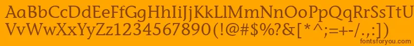 StoneInfItcTtMedium Font – Brown Fonts on Orange Background