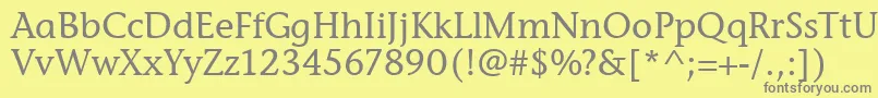 StoneInfItcTtMedium Font – Gray Fonts on Yellow Background