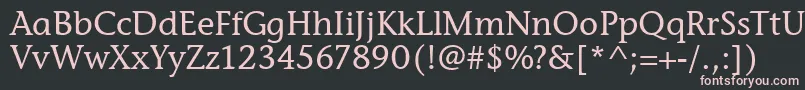 フォントStoneInfItcTtMedium – 黒い背景にピンクのフォント
