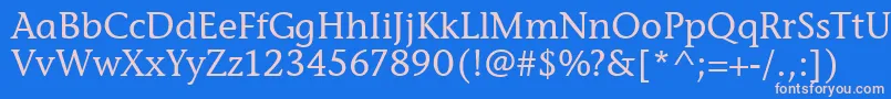 StoneInfItcTtMedium Font – Pink Fonts on Blue Background