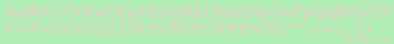 StoneInfItcTtMedium Font – Pink Fonts on Green Background