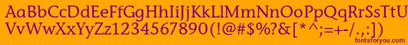 StoneInfItcTtMedium Font – Purple Fonts on Orange Background