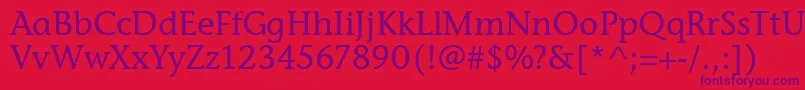 StoneInfItcTtMedium Font – Purple Fonts on Red Background