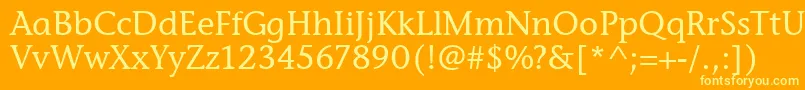 StoneInfItcTtMedium Font – Yellow Fonts on Orange Background