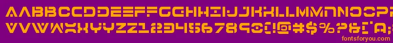 7thservicecond Font – Orange Fonts on Purple Background