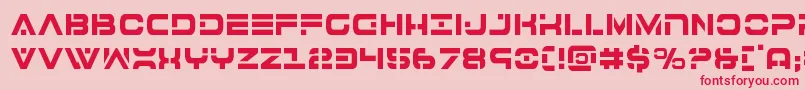 フォント7thservicecond – ピンクの背景に赤い文字