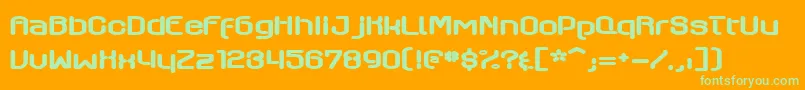 AxaxaxRegular Font – Green Fonts on Orange Background