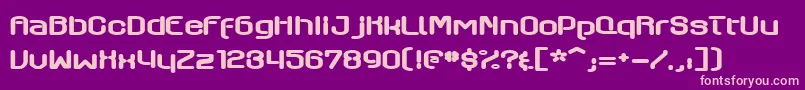 AxaxaxRegular Font – Pink Fonts on Purple Background