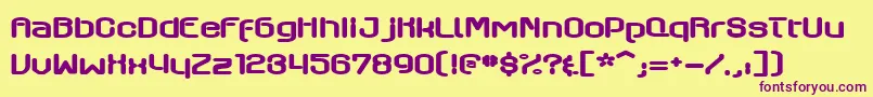 AxaxaxRegular Font – Purple Fonts on Yellow Background