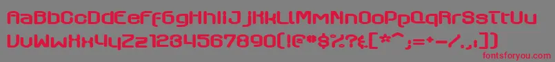 AxaxaxRegular Font – Red Fonts on Gray Background