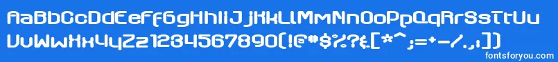 Шрифт AxaxaxRegular – белые шрифты на синем фоне