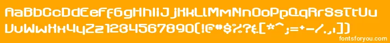 AxaxaxRegular Font – White Fonts on Orange Background