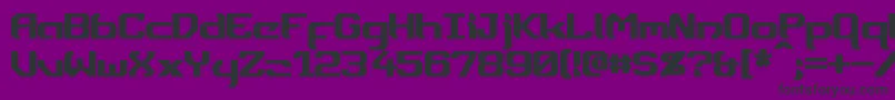 Dynotherm Font – Black Fonts on Purple Background