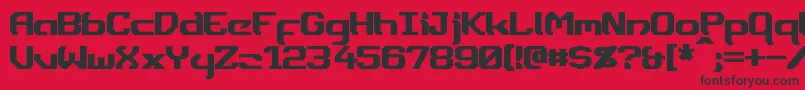 Dynotherm Font – Black Fonts on Red Background