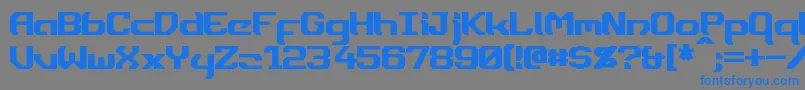 Dynotherm Font – Blue Fonts on Gray Background