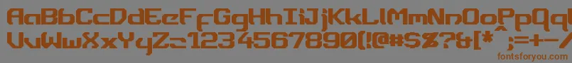 Dynotherm-Schriftart – Braune Schriften auf grauem Hintergrund