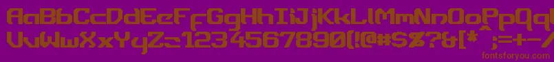 Dynotherm Font – Brown Fonts on Purple Background