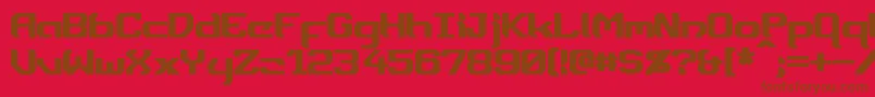 Dynotherm Font – Brown Fonts on Red Background