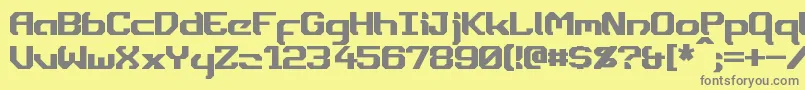 Dynotherm Font – Gray Fonts on Yellow Background
