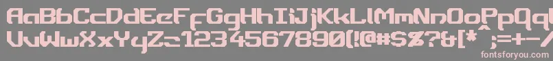 Dynotherm Font – Pink Fonts on Gray Background