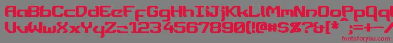 Шрифт Dynotherm – красные шрифты на сером фоне