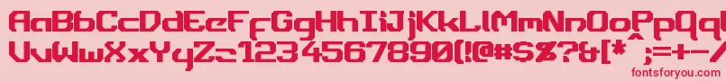 Dynotherm Font – Red Fonts on Pink Background