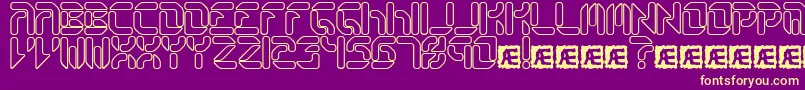 Шрифт Collecro – жёлтые шрифты на фиолетовом фоне