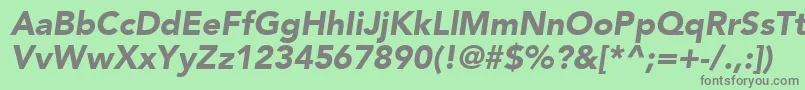 フォントExpoBlackSsiBlackItalic – 緑の背景に灰色の文字