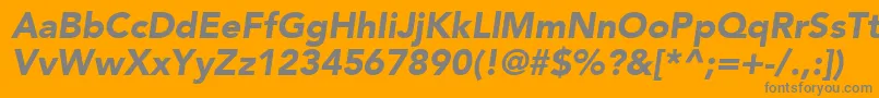 ExpoBlackSsiBlackItalic Font – Gray Fonts on Orange Background