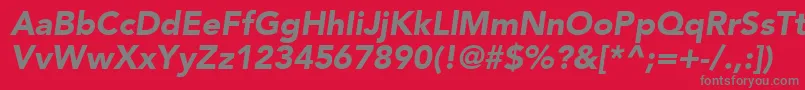 ExpoBlackSsiBlackItalic Font – Gray Fonts on Red Background