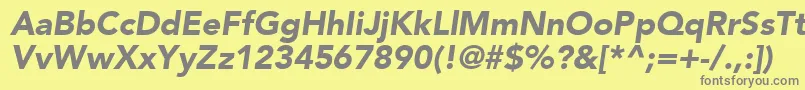 ExpoBlackSsiBlackItalic Font – Gray Fonts on Yellow Background
