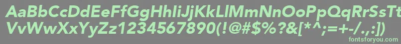 ExpoBlackSsiBlackItalic Font – Green Fonts on Gray Background