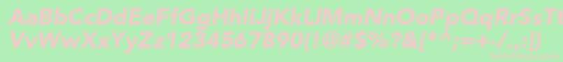 ExpoBlackSsiBlackItalic Font – Pink Fonts on Green Background