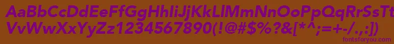 ExpoBlackSsiBlackItalic Font – Purple Fonts on Brown Background