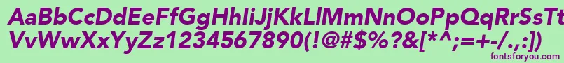 フォントExpoBlackSsiBlackItalic – 緑の背景に紫のフォント
