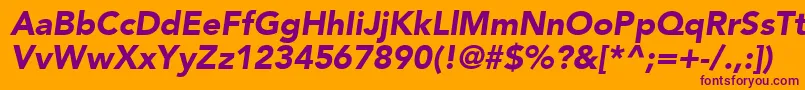 ExpoBlackSsiBlackItalic Font – Purple Fonts on Orange Background