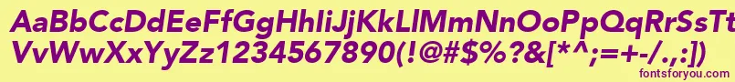 ExpoBlackSsiBlackItalic Font – Purple Fonts on Yellow Background