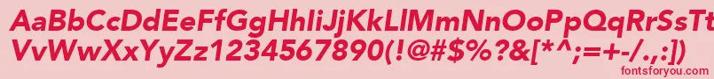 ExpoBlackSsiBlackItalic Font – Red Fonts on Pink Background
