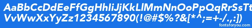 ExpoBlackSsiBlackItalic Font – White Fonts on Blue Background