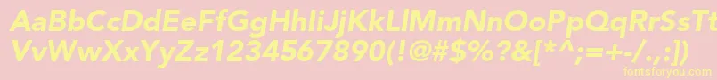 ExpoBlackSsiBlackItalic Font – Yellow Fonts on Pink Background