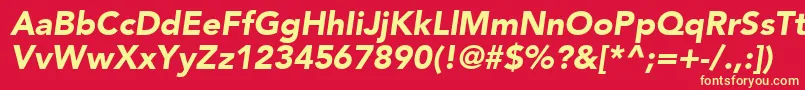 ExpoBlackSsiBlackItalic Font – Yellow Fonts on Red Background