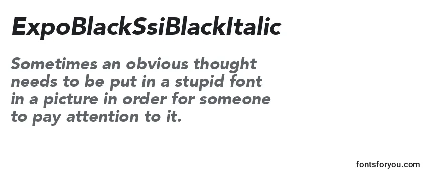ExpoBlackSsiBlackItalic Font