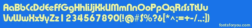 Xprsvh Font – Yellow Fonts on Blue Background