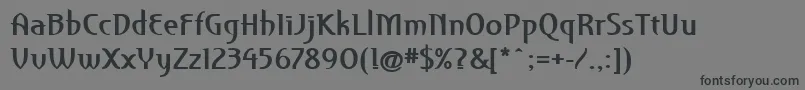 フォントPfroyaleBold – 黒い文字の灰色の背景